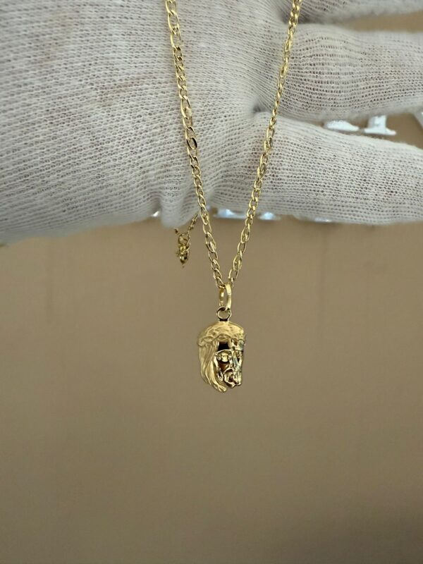 Collana Con Ciondolo Cristo in Oro 18kt - immagine 2
