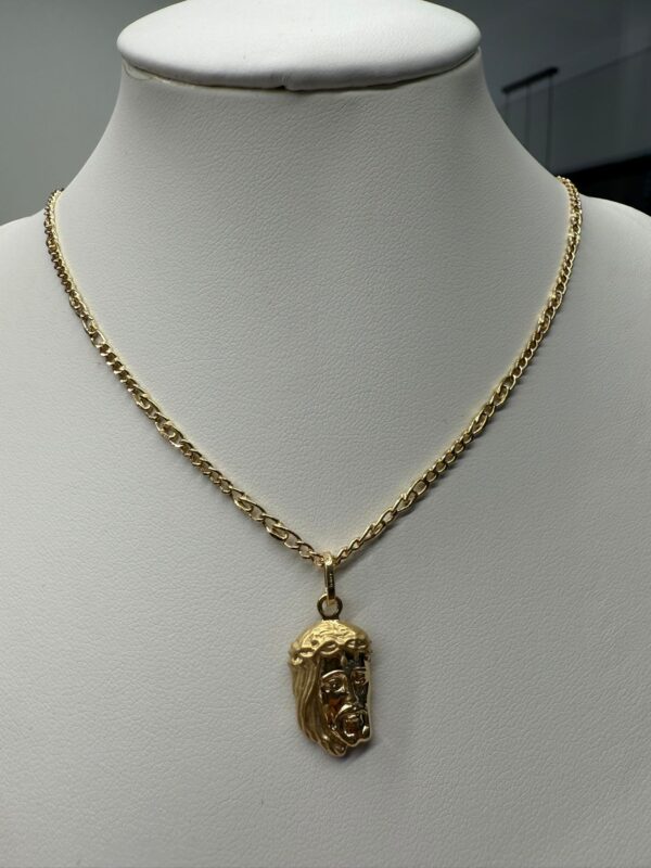 Collana Con Ciondolo Cristo in Oro 18kt - immagine 3
